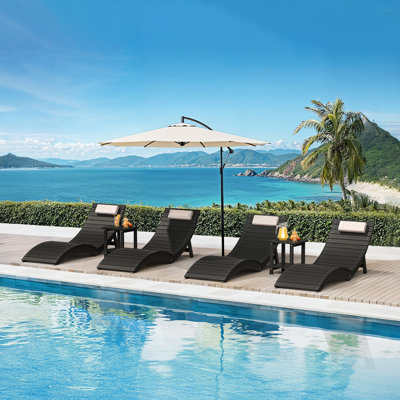 Ultra-Portable Foldable Patio Chaise Lounge