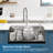 36" Undermount Single Bowl Stainless Steel Kitchen Workstation Sink-121544966