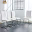 Chaises de salle à manger modernes, chaise d'appoint rembourrée à haut dossier en similicuir avec pieds en métal chromé en forme de C pour la salle à manger, chaise de bureau, meuble-lavabo, patio, club (ensemble de 4) (similicuir)-123986075-123986072
