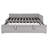 Full Size Upholstered L-Shaped Upholstered Daybed With Twinsize Pop Up Trundle, Gray