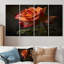 «Red Orange Rose», ensemble d'art mural 4 pièces-1367864256