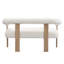 Causeuse ronde avec accoudoirs (beige et naturel)