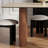 Vintage solid wood rock plate dining table sets.-104989197