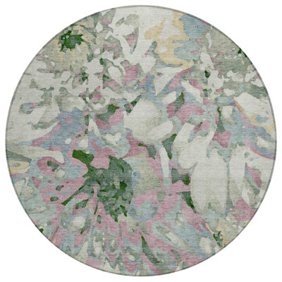 Machine Washable Indoor/Outdoor Chantille ACN2340 Floral Rug
