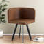 Chaises de salle à manger confortables, accent moderne en métal brun pour la maison de cuisine