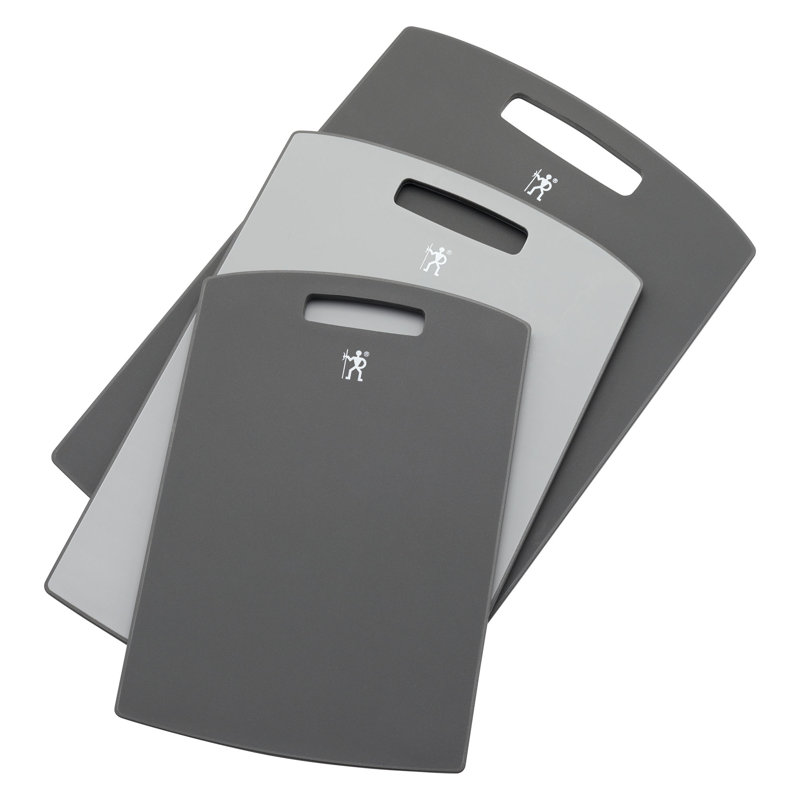 Henckels 3-Pc Plastic Cutting Board Set - Grey