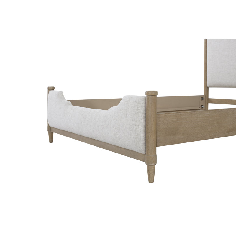 Lit tapissier Dana Heights avec placages Mindi - Lit à panneaux en tissu transitionnel, grand et très grand | Fait partie de la collection de chambre à coucher Dana Heights