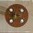 Round Dining Table for 4 Farmhouse Kitchen Table with Wood Grain Finish 29.92"H x 47.24"W ​​