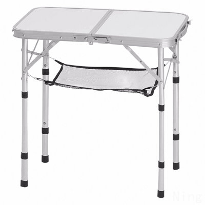 2Ft Folding Portable Camping Table Aluminum Outdoor Table Adjustable Height