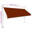 Dakota Fields 3cm W x 1.2cm D Fabric Orange/Brown Cover Retractable Patio Awning