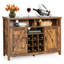 Buffet de rangement Sequeira avec support à 9 bouteilles et 2 portes brun-301194688