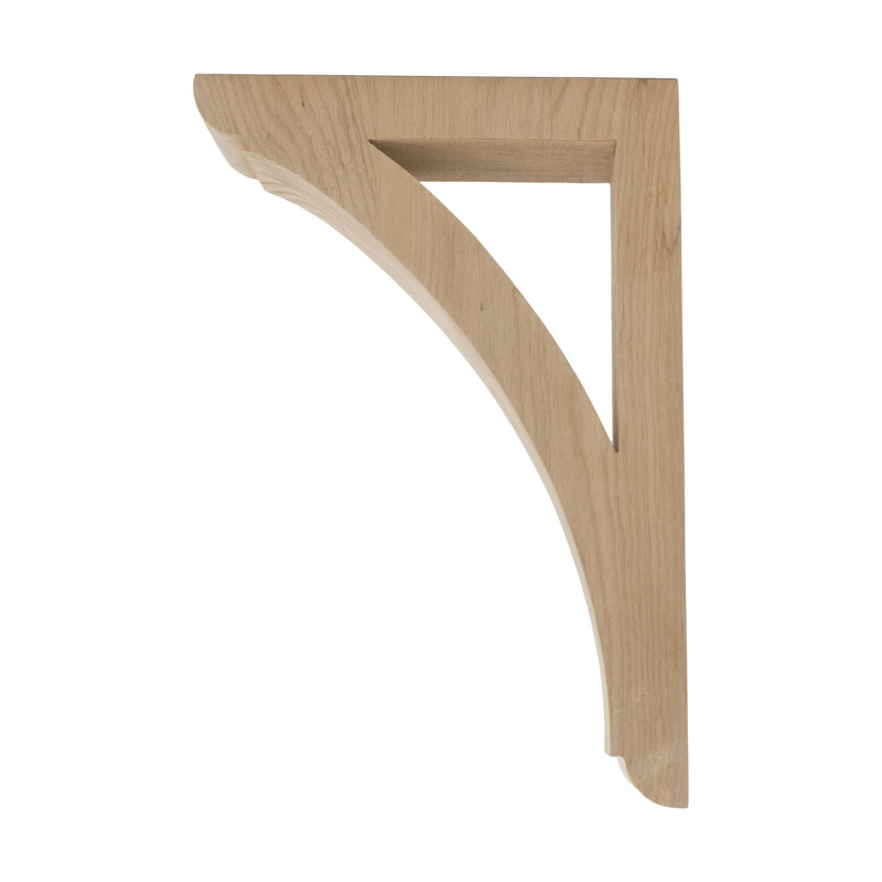 10 in Unfinished Alder Traditional Wood Corbel