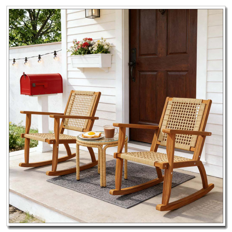 Chaise berçante en bois