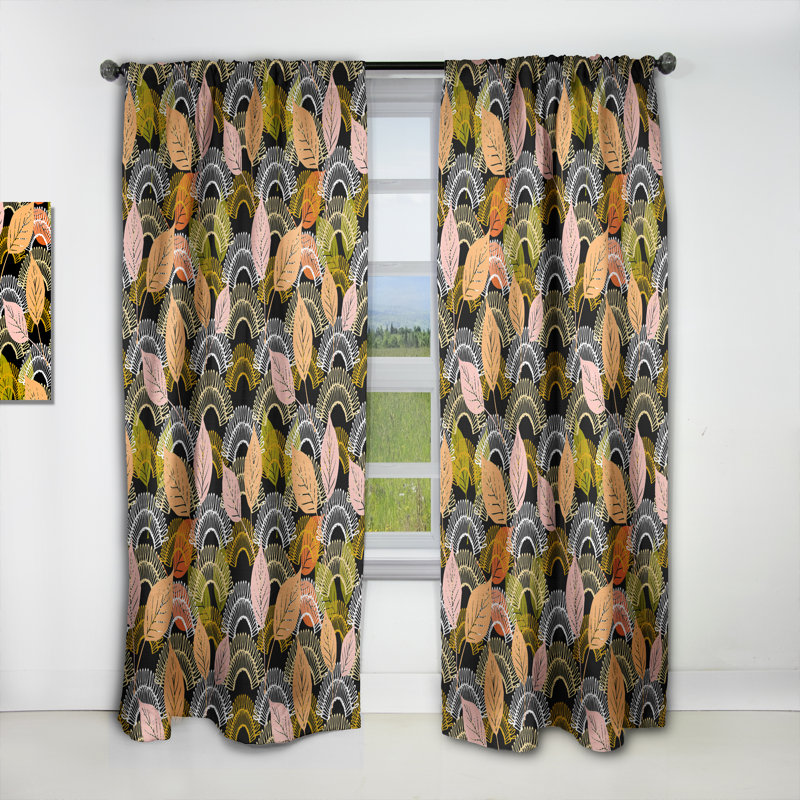 Panneau de rideau occultant occultant Mid-Century, L 52 po x L 63 po