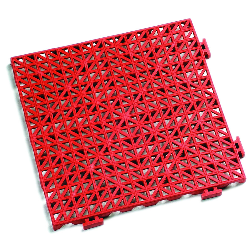 Carreaux de plancher de garage 12" x 12" coussin, Rouge