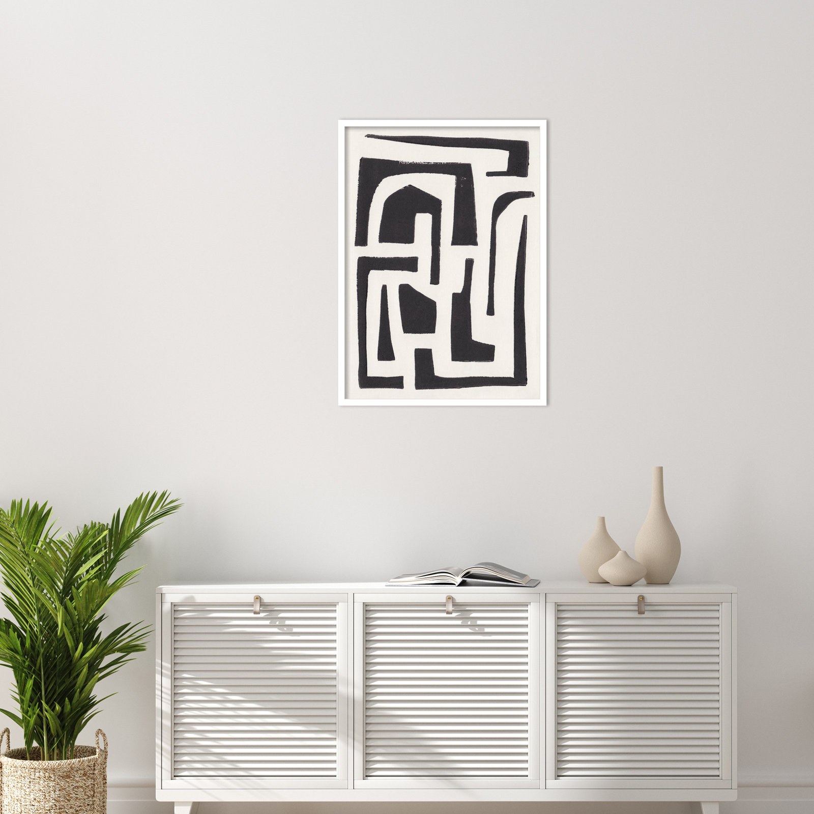 Neighborhood Print by Alisa Galitsyna, White, 33" H x 24" W x 1" D