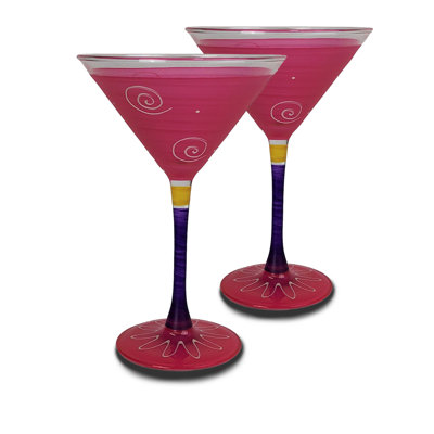 Verre à martini 7 oz péruvien Splendor Turquoise