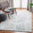 Ikat Handmade Tufted Wool Ivory/Blue Area Rug-1311273883