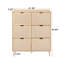 Étagère à chaussures élégante en rotin à 6 portes, armoire de rangement autoportante moderne avec dispositif anti-déversement, sécurité accrue-437596332