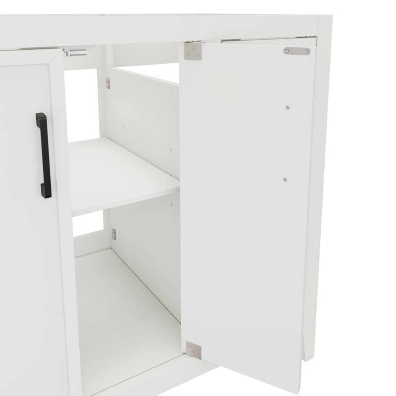 Meuble-lavabo moderne simple 48 po, sans lavabo, Blanc