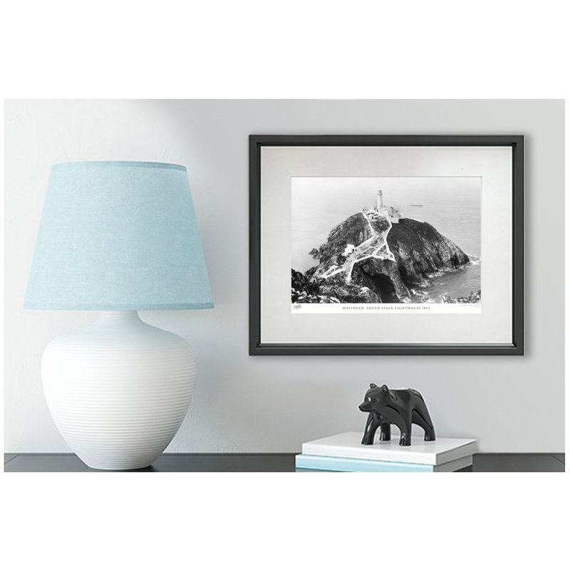 Holyhead, South Stack Lighthouse 1892 - Single Picture Frame Print, 40cm H x 50cm W x 2.3cm D