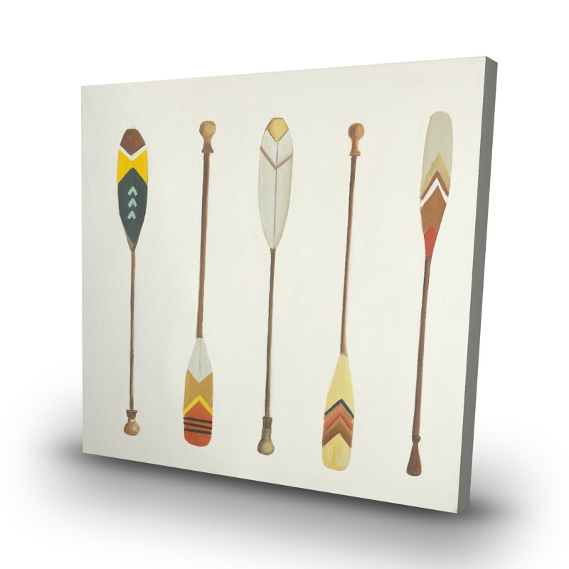 Canoe paddles - 32"x32" art on canvas