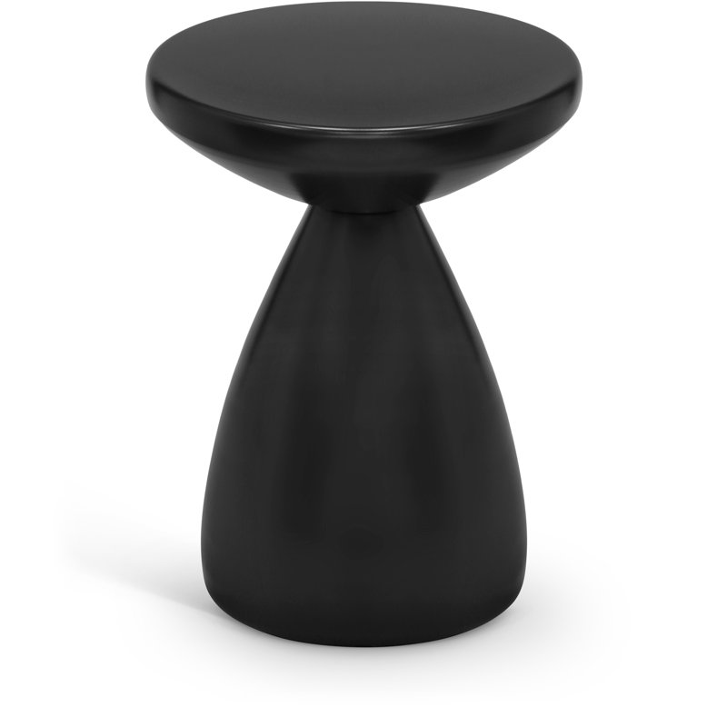 Table d'appoint en fer Anika Hendershot, Noir, noir, noir, noir