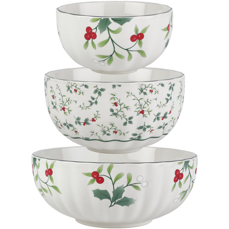 Ensemble de 3 bols de service Pfaltzgraff Winterberry