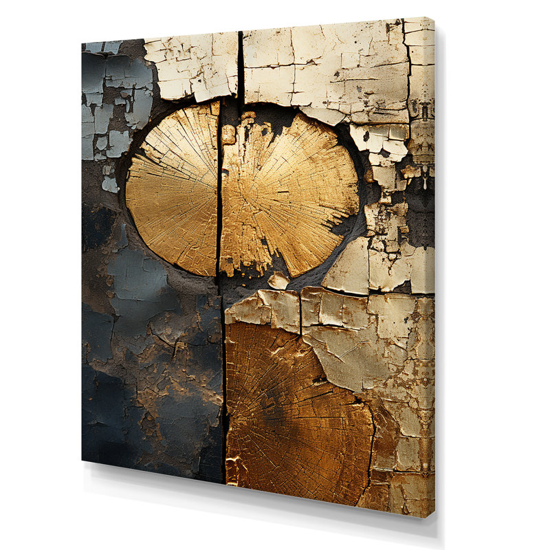 Abstrait gracieux charme des bois IV - Art mural abstrait grand, Toile tendue, H 32 po x l 16 po x P 1 po