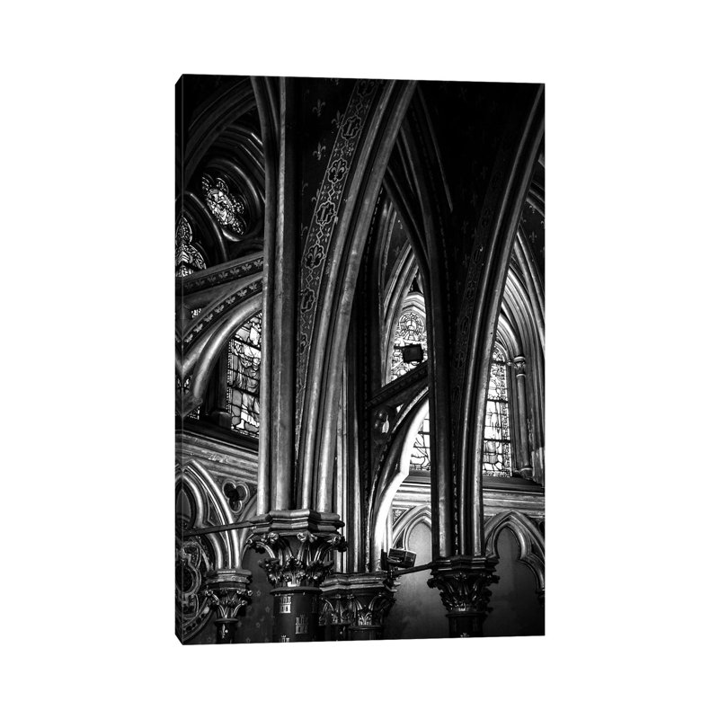 La cathédrale gothique VII d'Alexandre Venancio - Photographie sur toile tendue, H 12 po x l 8 po x P 0,75 po