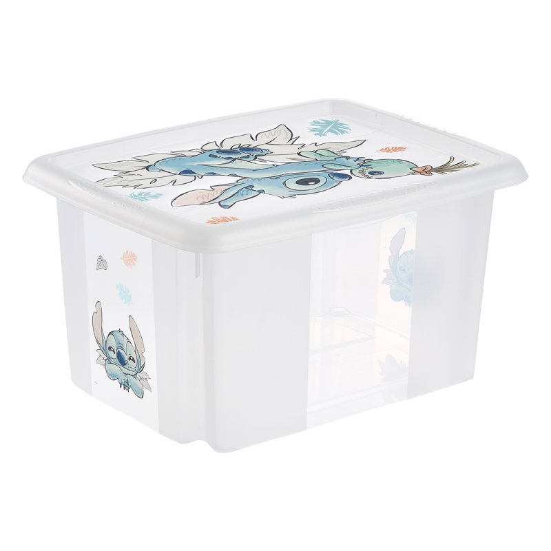  Stitch Turning Stacking Box with Lid - Clear, 15L