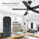 46" Modern Ceiling Fan With Lights And Remote