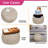 Limbrey 21.7" Wide Leather Match Round Striped Pouf Ottoman(Unstuffed)-500243642