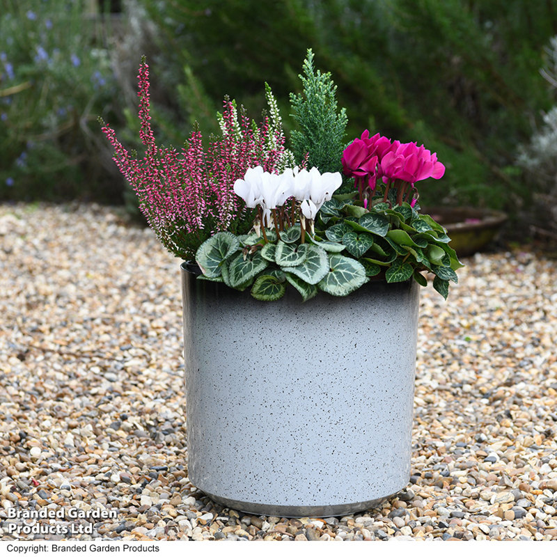 Pot Planter, Grey, 36cm H x 36cm W x 36cm D