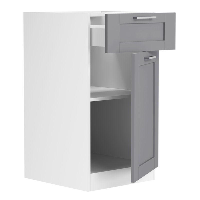 Albanese Wardrobe, White/Anthracite