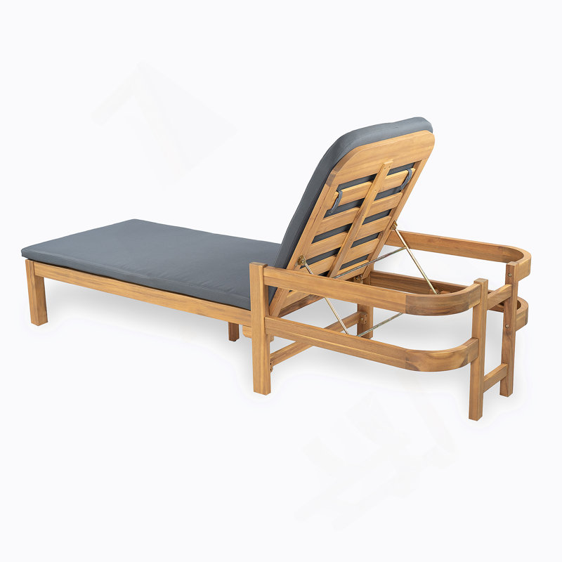 Outdoor Wood Chaise Lounge