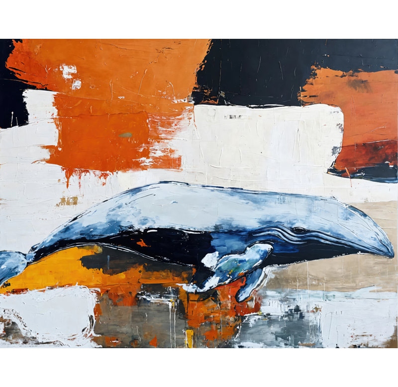 Whales-8  Giclee on Gallery Wrapped Canvas, 15" H x 18" W