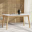  Table de salle à manger en bois massif au fini grain de bois élégant, chêne