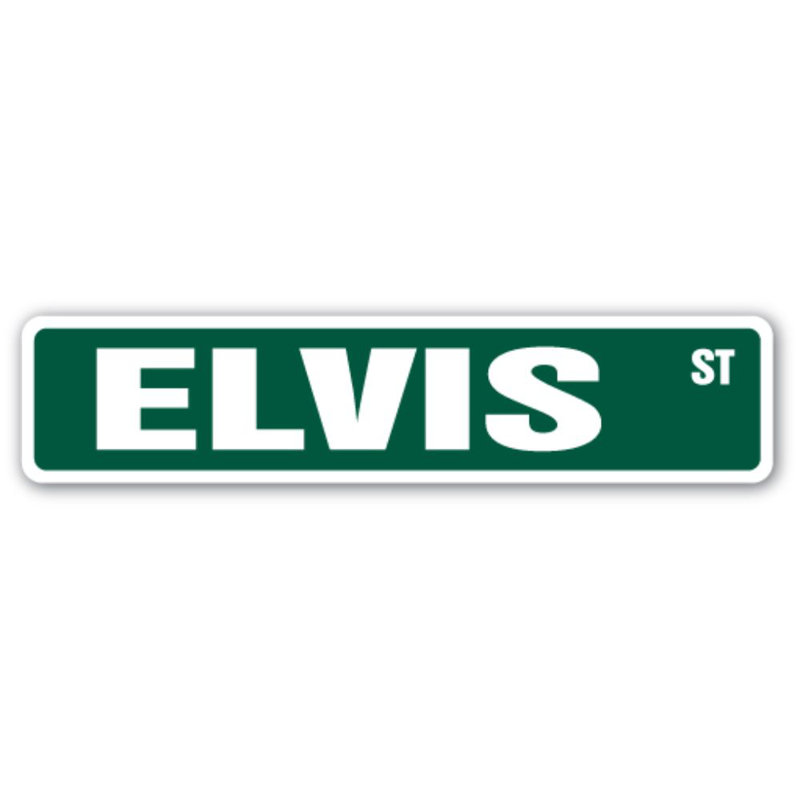 Plaque de rue Elvis