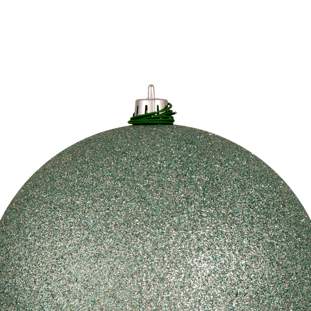 Holiday Décor Ball Ornament, 4" H x 4" W x 4" D, Frosty Mint