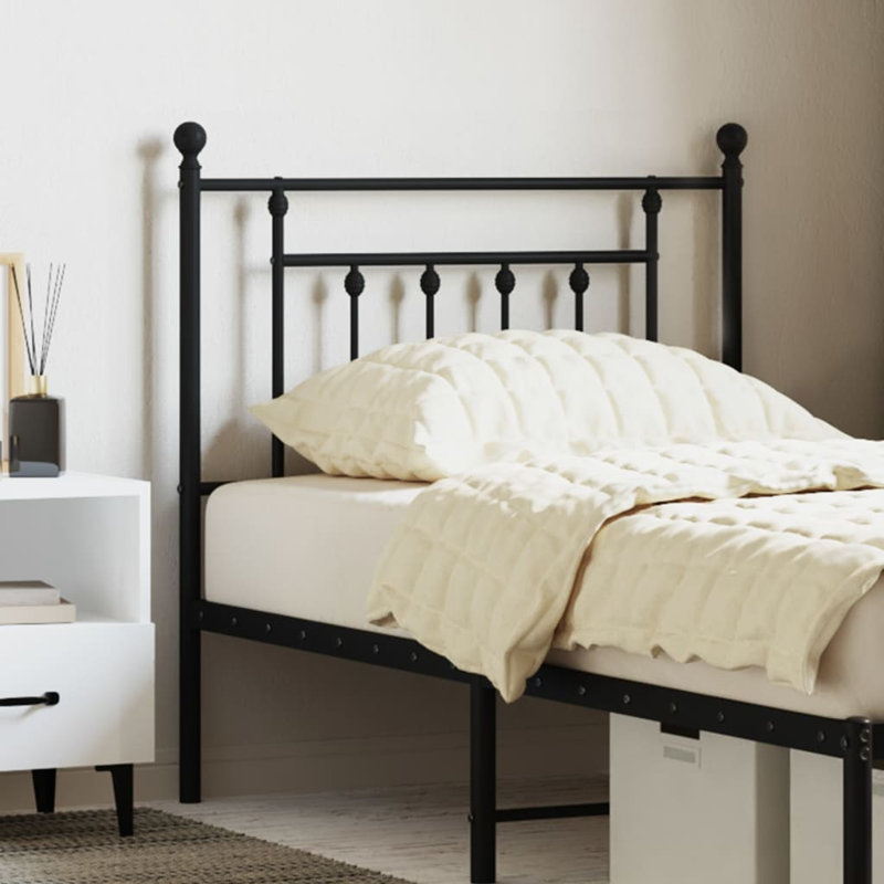 Aliha Metal Replace Headboard, 97cm H x 85cm W x 3cm D, Black
