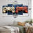 White And Red Ps Video Game Controllers - Video Games Multipanel Wall Art Set