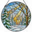 Panneau de vitrail 12 "H Winter Landscape-1832844612