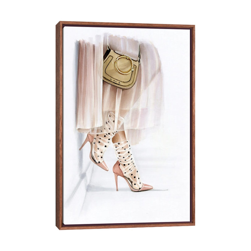 Powder Colour by Svetlana Balta - Painting on Canvas, Brown Framed, 66.04 cm H x 45.72 cm W