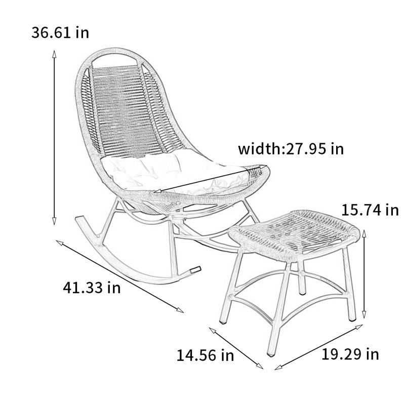 Chaise berçante en aluminium Exquise Leisure