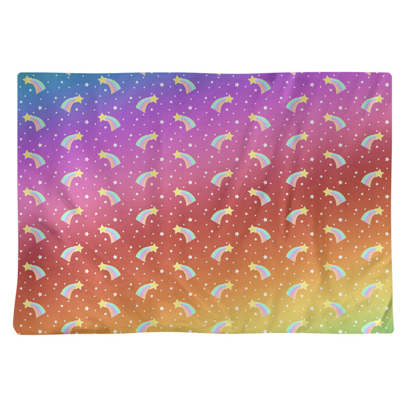 Napperon en coton 18 po Shooting Stars, Rouge / blanc / vert