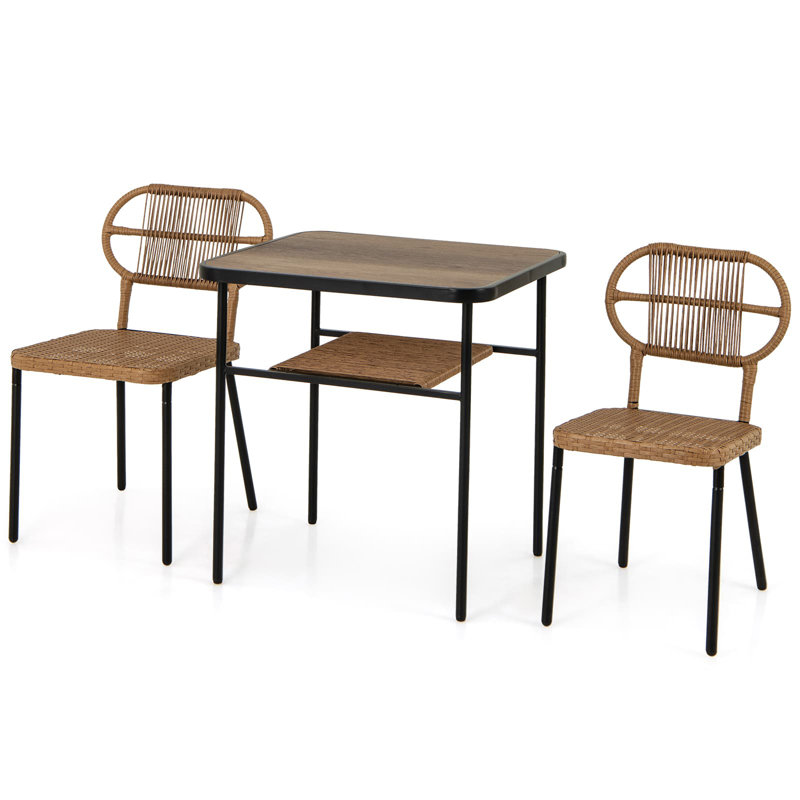 2 - Person Patio Dining Set with Rectangular Table