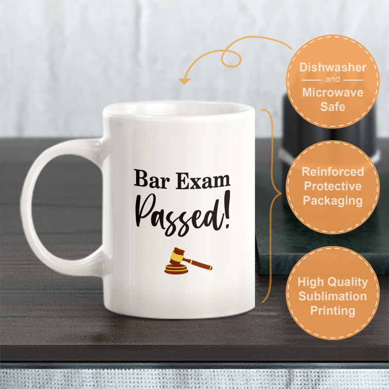 Le barreau d'Alaina a réussi! Tasse à café, Ensemble de verres à lait, Plastique polypropylène