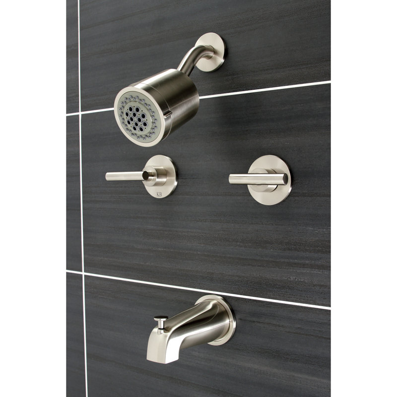 Kingston Brass Manhattan Double-Handle Tub and Shower Faucet