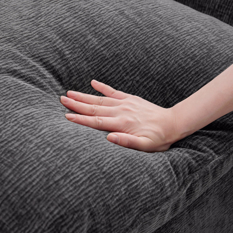  Repose-pieds 26 po x 26 po - Siège en chenille large, Gris